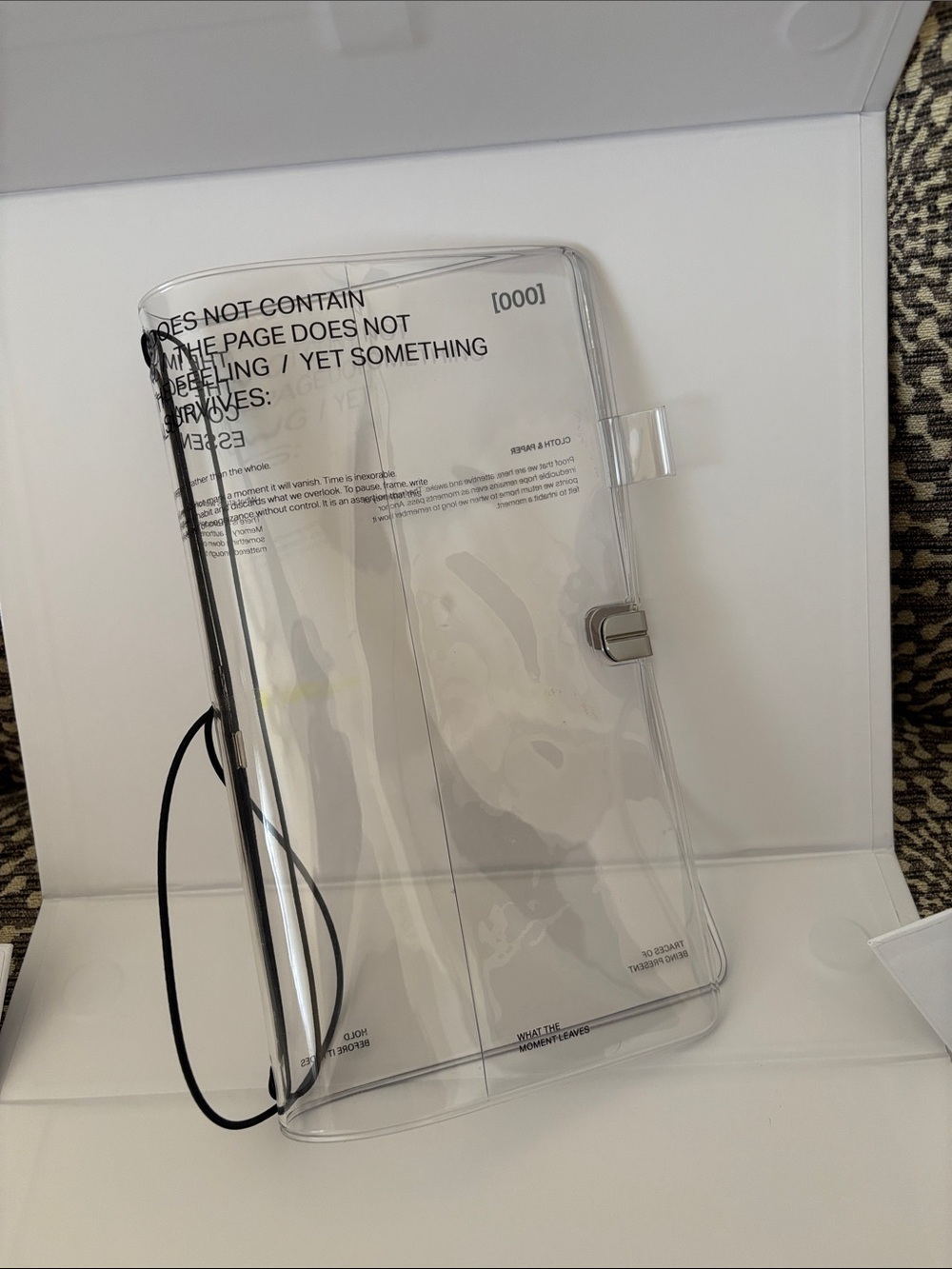 Cloth & Paper Standard Travelers Notebook or A5 Slim Sz Clear Cover Black Detail - Picture 5 of 8